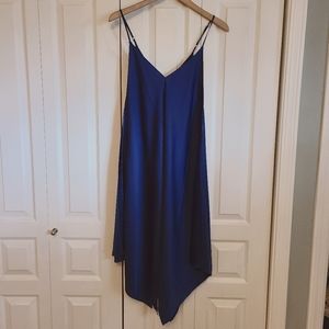 Halston Navy Blue Silky Dress